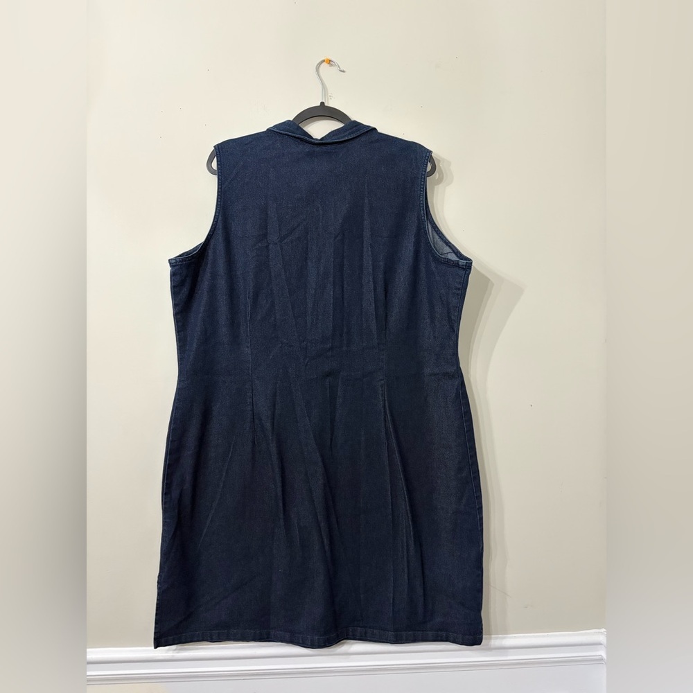 Eddie Bauer Sleeveless Denim Dress - Dark Blue - Picture 2 of 2